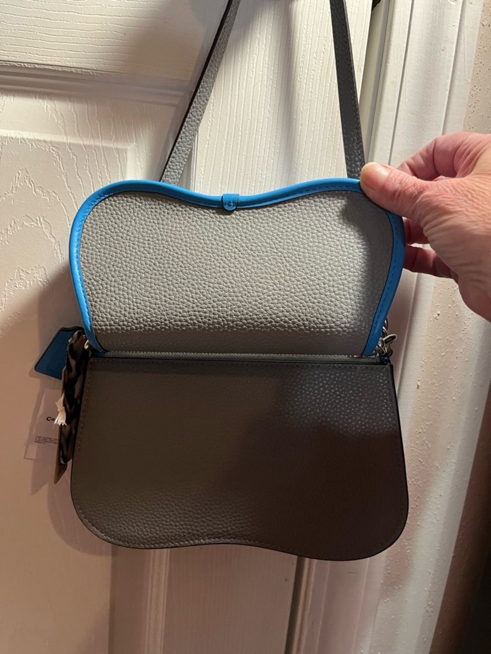 Coach Coachtopia Wavy Double Pouch Crossbody NWT Washed Steel Blue - Picture 12 of 16